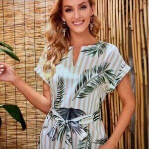Ladies size XL Tropical print dress